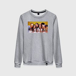 Свитшот хлопковый женский Художниик друзья, цвет: меланж