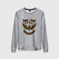 Свитшот хлопковый женский Крылья Родины, цвет: меланж