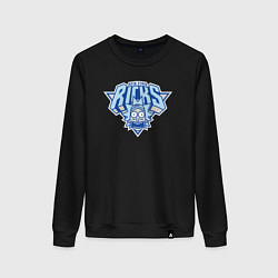 Свитшот хлопковый женский New York Ricks, цвет: черный