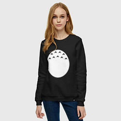 Свитшот хлопковый женский Живот Тоторо, цвет: черный — фото 2