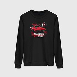 Свитшот хлопковый женский Stingray 1963, цвет: черный