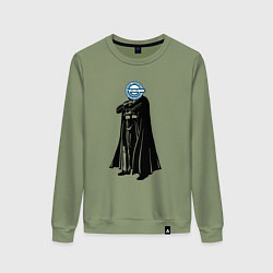 Свитшот хлопковый женский Вэйдор смеющийся человек, цвет: авокадо