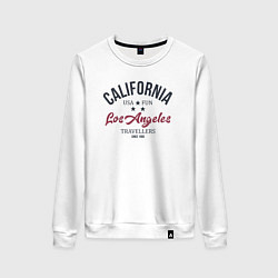 Свитшот хлопковый женский Калифорния - Лос Анджелес, цвет: белый