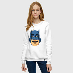 Свитшот хлопковый женский Batman Dali, цвет: белый — фото 2