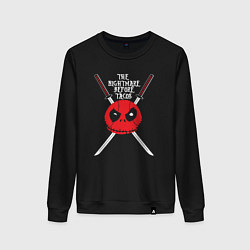 Свитшот хлопковый женский Nightmare tacos, цвет: черный