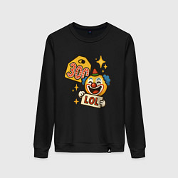 Свитшот хлопковый женский Лол - шутка за триста, цвет: черный