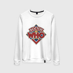 Свитшот хлопковый женский Doctor Who, цвет: белый