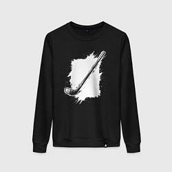 Женский свитшот Хоккейная клюшка в квадрате