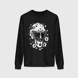 Женский свитшот Шлем-маска в цветочном обрамлении