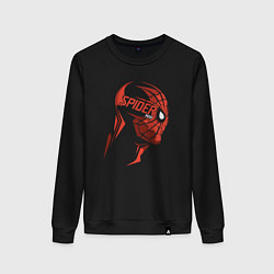 Свитшот хлопковый женский Spider, цвет: черный
