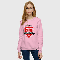 Свитшот хлопковый женский FC Arsenal: The Gunners, цвет: светло-розовый — фото 2