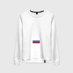 Свитшот хлопковый женский Russia, цвет: белый