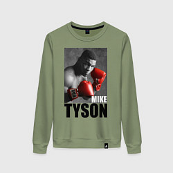 Свитшот хлопковый женский Mike Tyson, цвет: авокадо