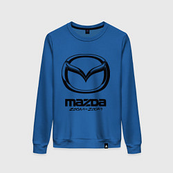 Свитшот хлопковый женский Mazda Zoom-Zoom, цвет: синий