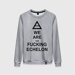 Свитшот хлопковый женский We are the fucking echelon, цвет: меланж