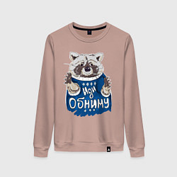 Женский свитшот Енот: Иди обниму