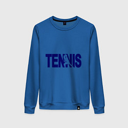 Свитшот хлопковый женский Tennis, цвет: синий