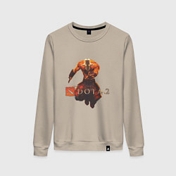 Свитшот хлопковый женский Dota 2: Juggernaut, цвет: миндальный