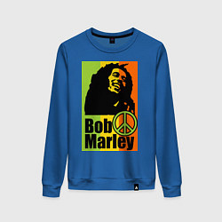 Свитшот хлопковый женский Bob Marley: Jamaica, цвет: синий