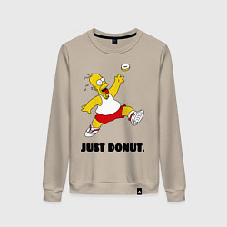 Свитшот хлопковый женский Just Donut, цвет: миндальный