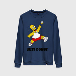 Свитшот хлопковый женский Just Donut, цвет: тёмно-синий