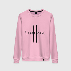 Свитшот хлопковый женский Lineage logo, цвет: светло-розовый