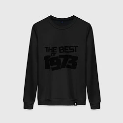 Свитшот хлопковый женский The best of 1973, цвет: черный