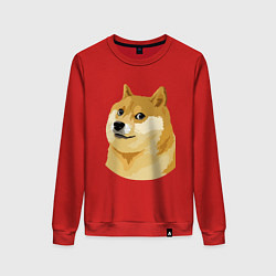 Свитшот хлопковый женский Doge, цвет: красный