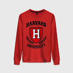 Свитшот хлопковый женский Harvard University, цвет: красный