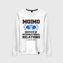 Свитшот хлопковый женский MGIMO Institute, цвет: белый