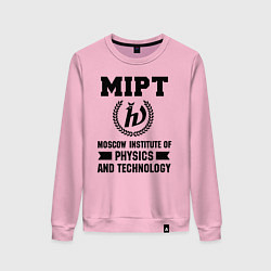 Свитшот хлопковый женский MIPT Institute, цвет: светло-розовый