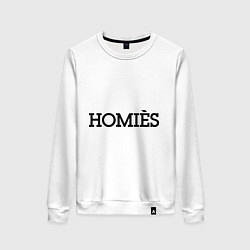 Свитшот хлопковый женский Homies, цвет: белый