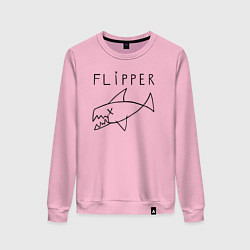 Свитшот хлопковый женский Flipper, цвет: светло-розовый