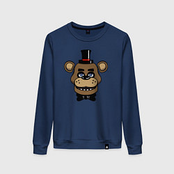 Свитшот хлопковый женский Freddy FNAF, цвет: тёмно-синий