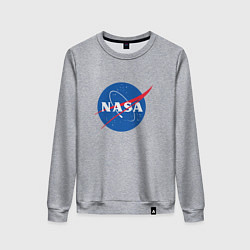 Свитшот хлопковый женский NASA: Logo, цвет: меланж