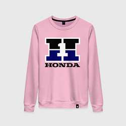 Свитшот хлопковый женский Honda, цвет: светло-розовый