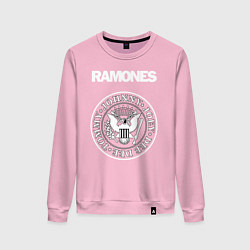 Свитшот хлопковый женский Ramones, цвет: светло-розовый