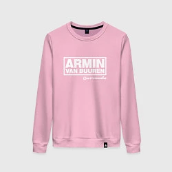 Свитшот хлопковый женский Armin van Buuren, цвет: светло-розовый