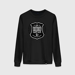 Свитшот хлопковый женский EXO XOXO, цвет: черный