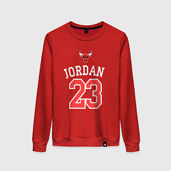 Свитшот хлопковый женский Jordan 23, цвет: красный