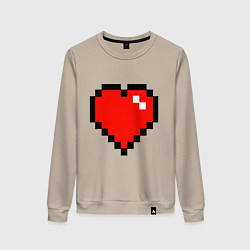 Свитшот хлопковый женский Minecraft Lover, цвет: миндальный