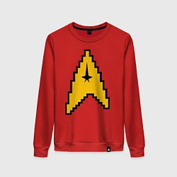 Свитшот хлопковый женский Star Trek: 8 bit, цвет: красный