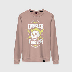 Свитшот хлопковый женский Dweller Forever, цвет: пыльно-розовый