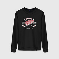 Свитшот хлопковый женский Detroit Red Wings: Est.1926, цвет: черный