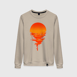 Свитшот хлопковый женский Sunset, цвет: миндальный
