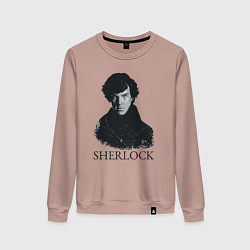 Свитшот хлопковый женский Sherlock Art, цвет: пыльно-розовый