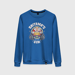 Свитшот хлопковый женский Saitama's Gym, цвет: синий