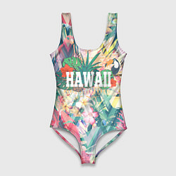 Купальник-боди 3D женский Hawaii Summer, цвет: 3D-принт