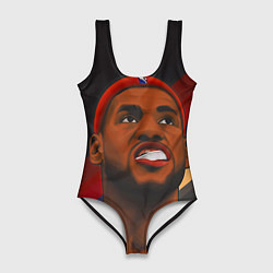 Купальник-боди 3D женский LeBron Smile, цвет: 3D-принт