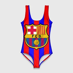 Купальник-боди 3D женский Barca FCB Club, цвет: 3D-принт